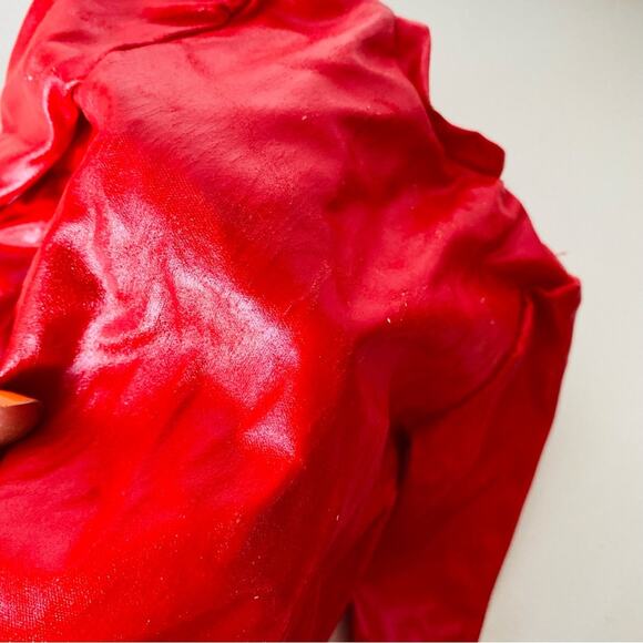 AMERICAN GIRL DOLL Red Blue White Snap Rain Jacket Coat Umbrella Boots Galoshes - Picture 6 of 9